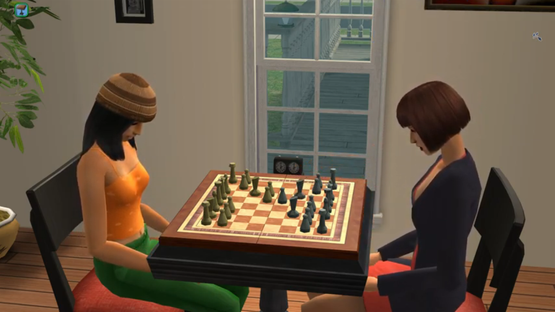 Have 2 sims play a long chess game 